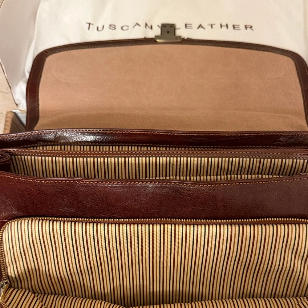 Tuscany Leather Deep Brown Briefcase